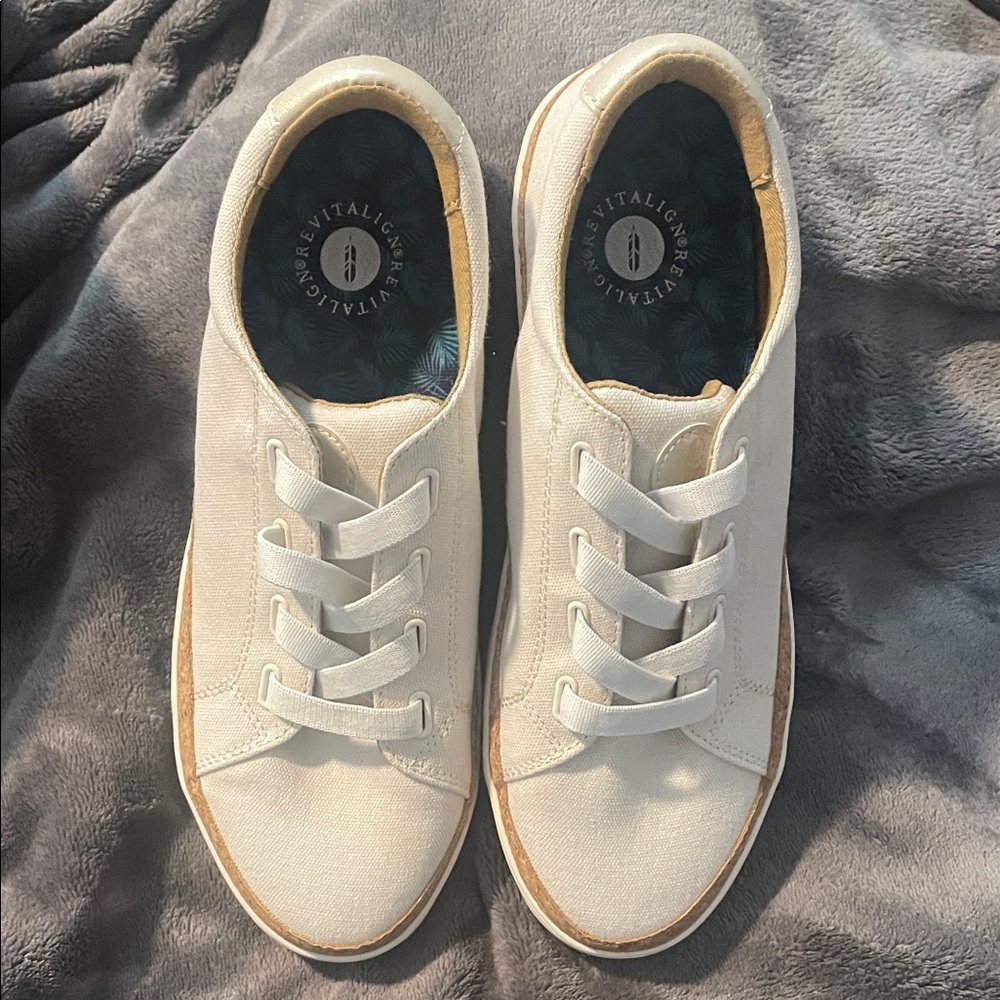 Revitaling White Lace-Up Sneakers. Never used